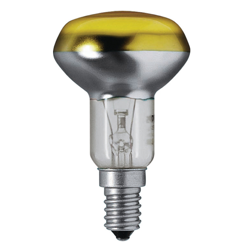 Bec incadescent cu reflector galben 40W E14 NR50 - 923346744217 - 8711500328007