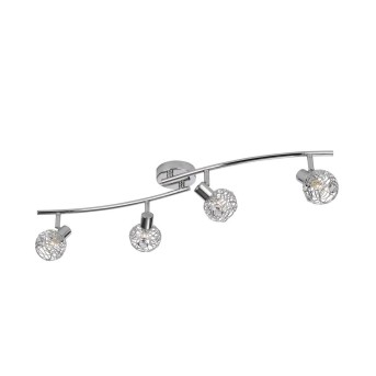 Corp de iluminat cu 4 abajururi, echipat cu becuri halogen cu dulie G9 , 4X28W , lumina calda, crom - 558141110 - 5413987133374 Corp de iluminat cu 4 abajururi, echipat cu becuri halogen cu dulie G9 , 4X28W , lumina calda, crom - 558141110 - 5413987133374