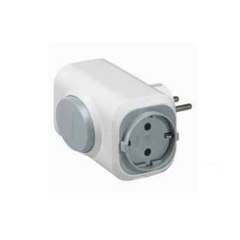 050665 Adaptor SK 2 iesiri + buton extragere, Alb - 050665 - 3245060506650 050665 Adaptor SK 2 iesiri + buton extragere, Alb - 050665 - 3245060506650