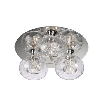 Corp de iluminat pentru plafon, 3 surse halogen G9, lumina calda, sticla - 407861110 - 5413987149436 Corp de iluminat pentru plafon, 3 surse halogen G9, lumina calda, sticla - 407861110 - 5413987149436