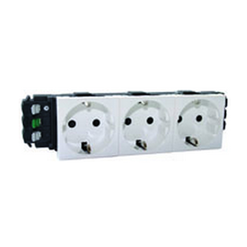 Mosaic DLP Priza 3x2P+T cu borne automate, Alb - 077403 - 3245060774035