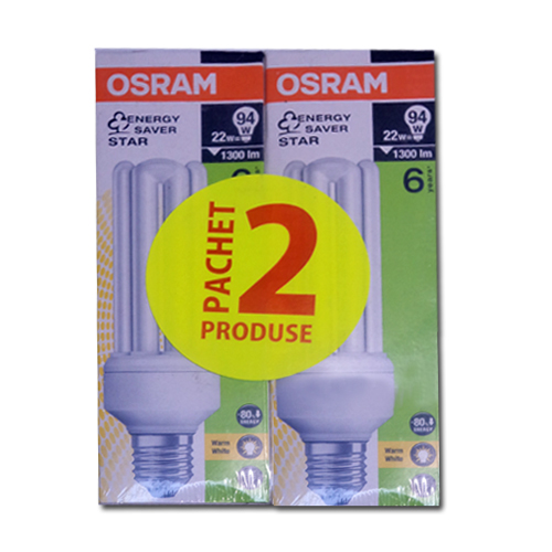 Set 2 becuri economice 22W/827 WW dulie E27 - 5944030001611