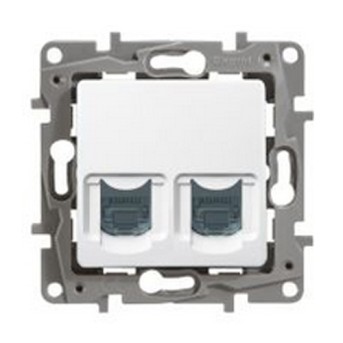 Priza dubla RJ45 CAT 6 UTP Alb - 764574 - 3414970682765 Priza dubla RJ45 CAT 6 UTP Alb - 764574 - 3414970682765