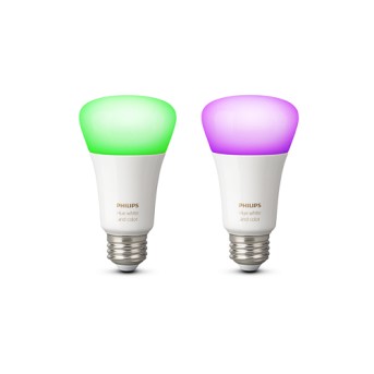 Set HUE 2 becuri x 6.5W LED RGB A19 dulie E27 cu Bluetooth - 929002489602 - 8719514328365 - 871951432836500