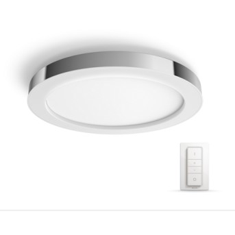 Plafoniera Philips HUE Adore Crom 1x40W LED 2400lm 2200-6500K 24V cu variator si Bluetooth IP44 - 929003056701 - 8719514340978 - 871951434097800