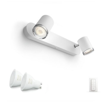 HUE Kit Spot Adore 2 x LED 700lm BT Ambiance (1 Adore + Ambiance GU10 + dimmer) Alb IP44 - 929003056201 - 8719514340879 - 871951434087900