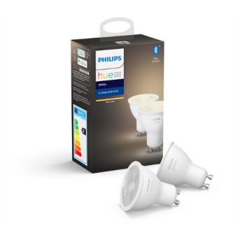 Set de 2 becuri Philips HUE LED Bluetooth 5.2W 2700K GU10 15.000h - 929001953508 - 8719514340145 - 871951434014500