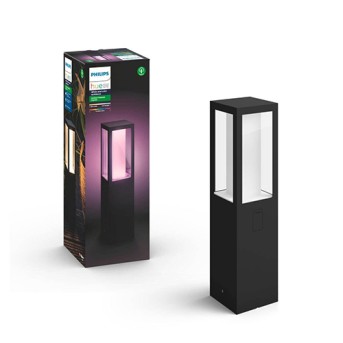 Lampa de gradina tip bollard HUE 1743130P7 Impress LED 1200lm RGB 40cm Negru IP44 - 915005731001 - 8718696170502