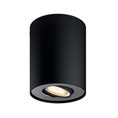 Spot aplicat Philips HUE Pillar Negru LED 350lm GU10 cu variator inclus - 929003046501 - 8719514338449 - 871951433844900