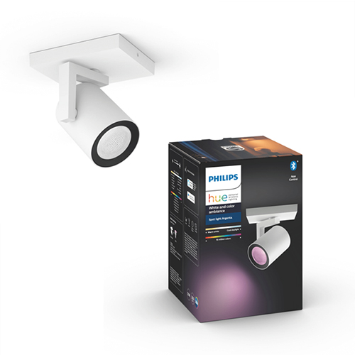 HUE Spot Argenta 1 x LED 350lm BT RGB GU10 Alb IP20 - 929003808301 - 8720169318250