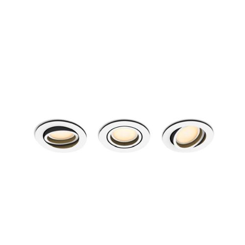 HUE Spot incastrat Milliskin Rotund 3 x LED 1200lm BT (3 Milliskin + Hue Ambiance GU10) Alb - 929003811101 - 8720169319936 - 872016931993600