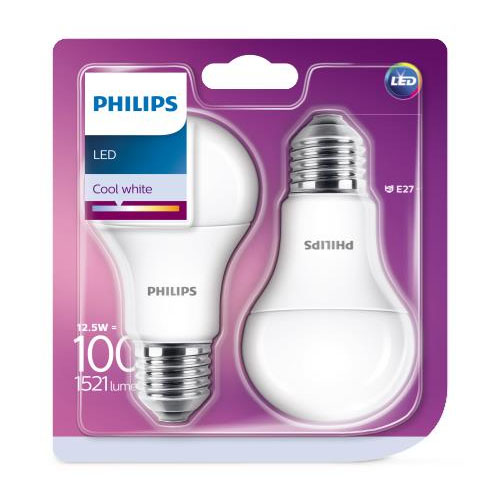 Set 2 becuri LED 13 100W 4000K 1521lm E27 15.000h - 929002306962 - 8719514471030 - 871951447103000