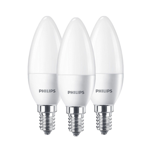 Set 3 becuri LED forma lumanare B35 FR 5.5 40W 2700K 470lm dulie E14 - 929003541133 - 8719514313385 - 871951431338500