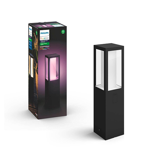 Lampa de gradina tip bollard HUE 1743130P7 Impress LED 1200lm RGB 40cm Negru IP44 - 915005731001 - 8718696170502