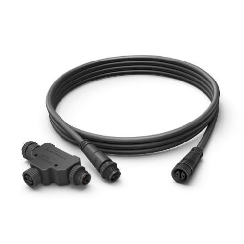 HUE 1748930PN Cablu extensie 2.5m + conector T Negru - 915005935501 - 8718696176078