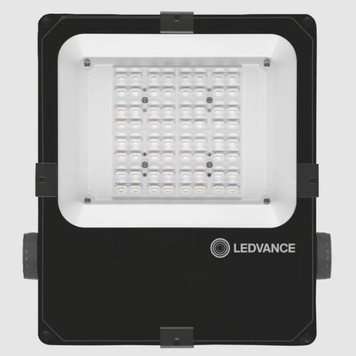 PRE Floodlight PFM 50W LED 6300lm 4000K Asimetric 10KV IP66 Negru LDV - 4058075353305