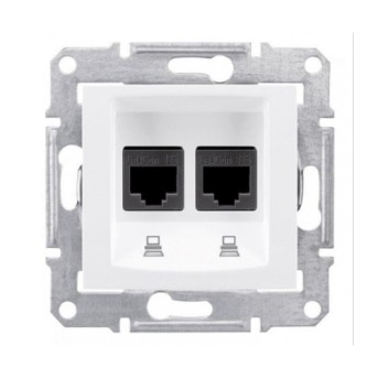 PRZ SDN4400121 Sedna Priza 2 x RJ45 UTP cat 5e Alb - SDN4400121 - 8690495035711 PRZ SDN4400121 Sedna Priza 2 x RJ45 UTP cat 5e Alb - SDN4400121 - 8690495035711