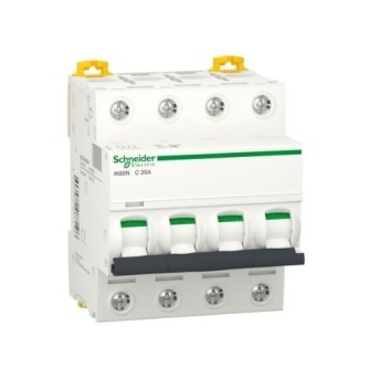 Disjunctor tetrapolar A9K24420 20A C 6KA 4 module - A9K24420 - 3606480087196