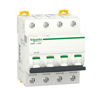 Disjunctor tetrapolar A9K24463 63A C 6KA 4 module - A9K24463 - 3606480086939