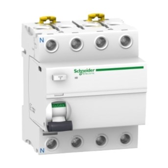 A9R12463 Intrerupator diferential RCCB 4P 63A 10KA 100mA 4M - A9R12463 - 3606480089343