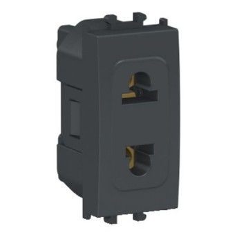 PRZ LMR5510003 Easy Styl Priza EU/USA 16A 2P+E 1 modul Negru - LMR5510003 - 3606489428501
