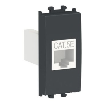 PRZ LMR6232003 Easy Styl Priza RJ45 UTP cat 5e 1 modul Negru - LMR6232003 - 3606489429010