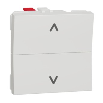 NU320718 New Unica Intrerupator cu revenire jaluzele 6A 2 module Alb - NU320718 - 3606489455422
