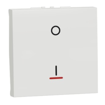 NU326218S New Unica Intrerupator bipolar cu LED 16A 2 module Alb - NU326218S - 3606489455729