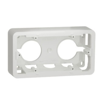 NU840418 New Unica Carcasa aparenta 2 posturi Alb - NU840418 - 3606489458492