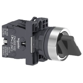 XA2ED53 Buton selector cu revenire 3 pozitii 2NO Negru - XA2ED53 - 3606480673870