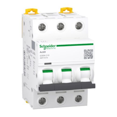 DJC A9F74310 Disjunctor tripolar 10A C 6KA 3M - A9F74310 - 3606480079641