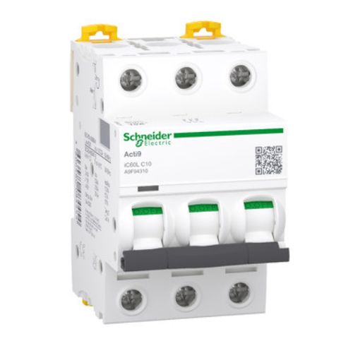 DJC A9F94310 Disjunctor tripolar 10A C 25KA 3M - A9F94310 - 3606480084454