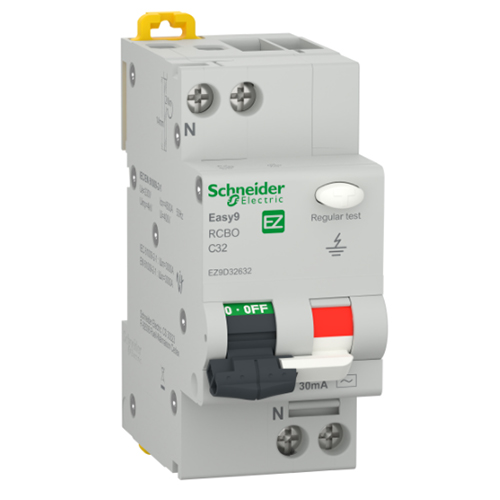 Disjunctor diferential EZ9D32632 RCBO 1P+N 32A curba C 30mA 2 module - EZ9D32632 - 3606489940409