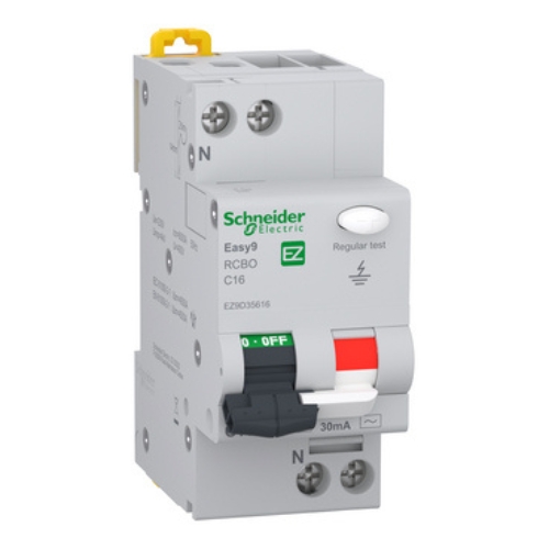 DJC EZ9D35616 Disjunctor diferential RCBO 1P+N 16A C 6KA 30mA AC 2M - EZ9D35616 - 3606481492470