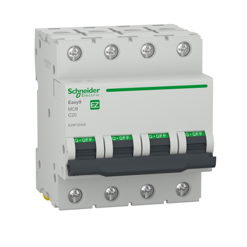 Disjunctor tetrapolar EZ9F32420 20A curba C 4.5KA 4 module - EZ9F32420 - 3606481493149