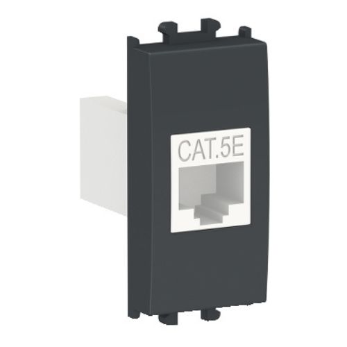 PRZ LMR6232003 Easy Styl Priza RJ45 UTP cat 5e 1 modul Negru - LMR6232003 - 3606489429010