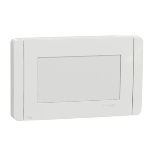 NU055418 New Unica Capac cu rama si suport 4 module Alb - NU055418 - 3606481952691