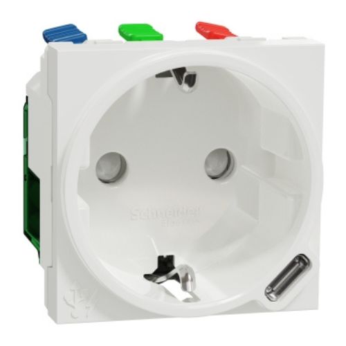 PRZ NU301718 New Unica Priza 16A 2P+E + USB C 2 module Alb - NU301718 - 3606481054272