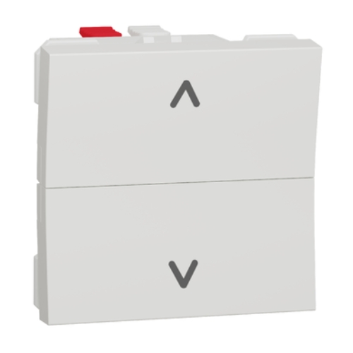 NU320718 New Unica Intrerupator cu revenire jaluzele 6A 2 module Alb - NU320718 - 3606489455422