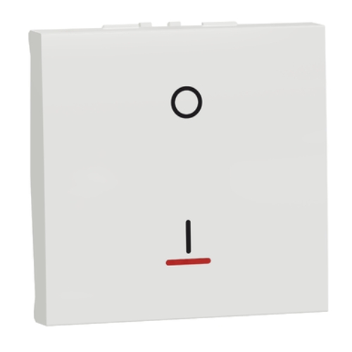 NU326218S New Unica Intrerupator bipolar cu LED 16A 2 module Alb - NU326218S - 3606489455729