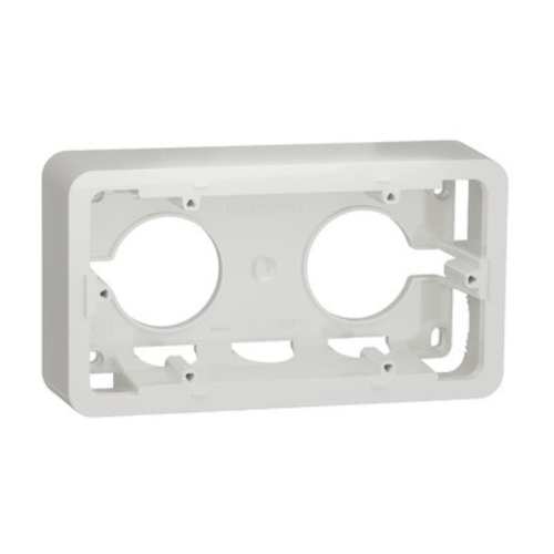 NU840418 New Unica Carcasa aparenta 2 posturi Alb - NU840418 - 3606489458492