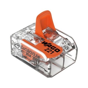 221-612 Conector Wago transparent 2x0.05-6mm maxim 41A - 221-612 - 4055143704168 221-612 Conector Wago transparent 2x0.05-6mm maxim 41A - 221-612 - 4055143704168