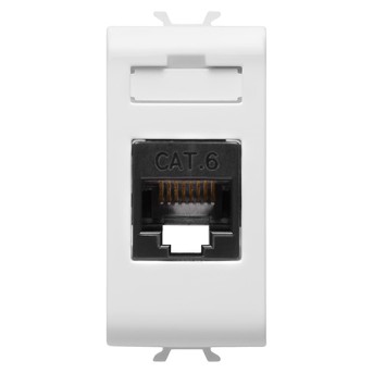 PRZ GW15423 Priza RJ45 UTP cat 6 1 modul CH/Alb Satin - GW15423 - 8034035075797 PRZ GW15423 Priza RJ45 UTP cat 6 1 modul CH/Alb Satin - GW15423 - 8034035075797