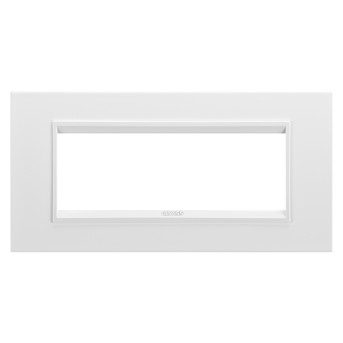 GW16206XW Rama Lux monocrom 6 module CH/Alb Satin - GW16206XW - 8034035077678