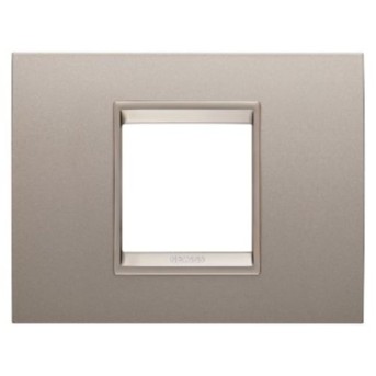 Rama pentru doza modulara, GEWISS, Chorus, LUX, 2 module, bronz perlat - GW16202XP - 8034035093036 Rama pentru doza modulara, GEWISS, Chorus, LUX, 2 module, bronz perlat - GW16202XP - 8034035093036
