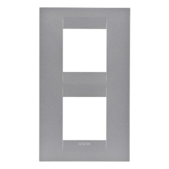 GW16424VT Rama Geo International 2+2 module Vertical CH/Gri-Titan - GW16424VT - 8011564767485