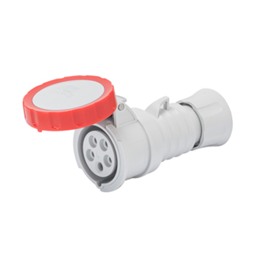 Priza industriala mobila 3P+N+T 32A 400V 6h, Rosu, IP66-IP69 - GW62042H - 8011564798762