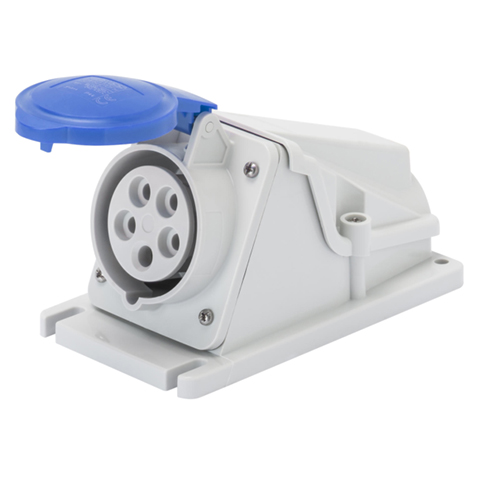 GW62477 Priza industriala fixa 90G 2P+E 16A 200-250V 6h Albastru IP44 - GW62477 - 8011564004610