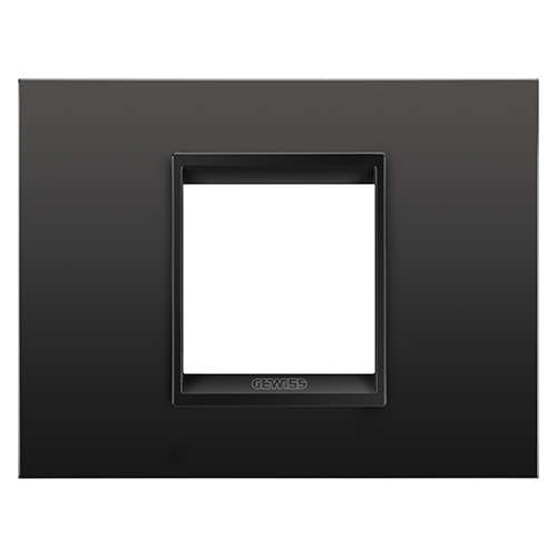 GW16202XM Rama Lux monocrom 2 module CH/Negru Satin - GW16202XM - 8034035070297