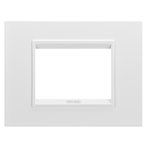 GW16203XW Rama Lux monocrom 3 module CH/Alb Satin - GW16203XW - 8034035070358